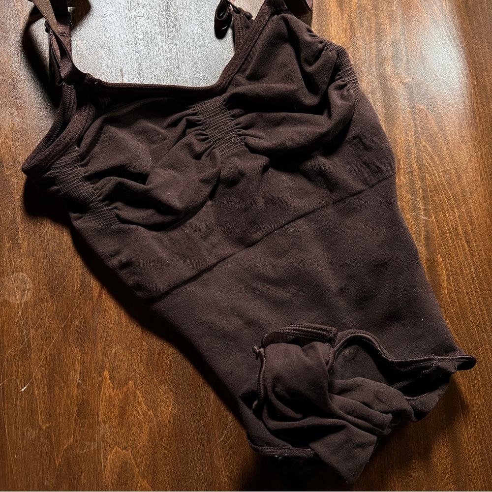 Skims shapewear brown brief bodysuit size xs/xs